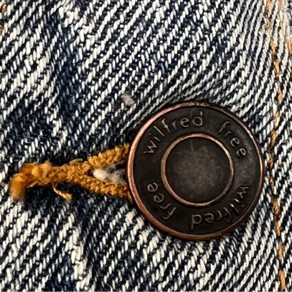 Aritzia * Wilfred Free Ahrens Denim Button Down Mini Skirt EUC  100% Cotton S10 - Picture 8 of 13